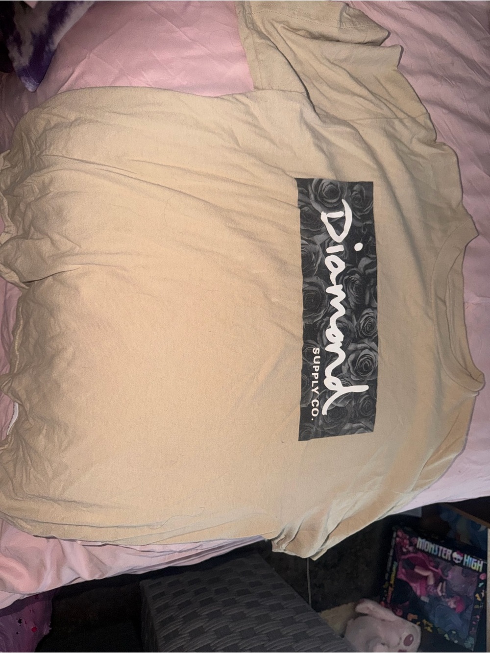 Diamond Supply Co. Men’s Tan Graphic Logo T-Shirt